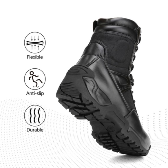 NORTIV 8 Men's Military Tactical Work Boots Hiking Motorcycle Combat Boots - Picture 5 of 6